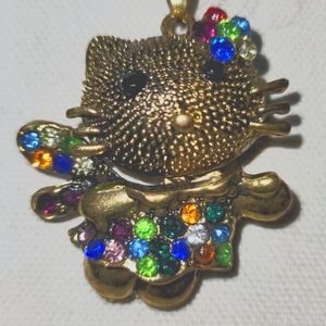 Retro Betsy Johnson "Hello Kitty" Bobble-Head Necklace